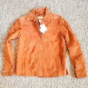 Cold Water Creek Suede Shirt NWT